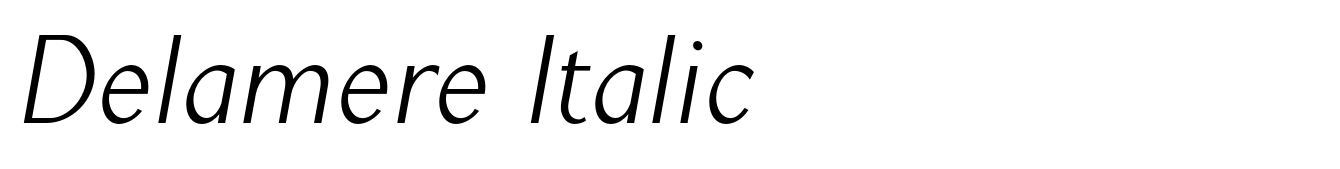 Delamere Italic
